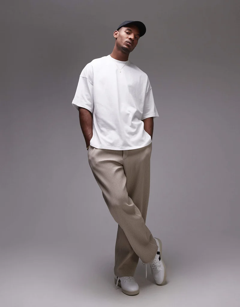 Topman extreme oversized fit t-shirt in white
