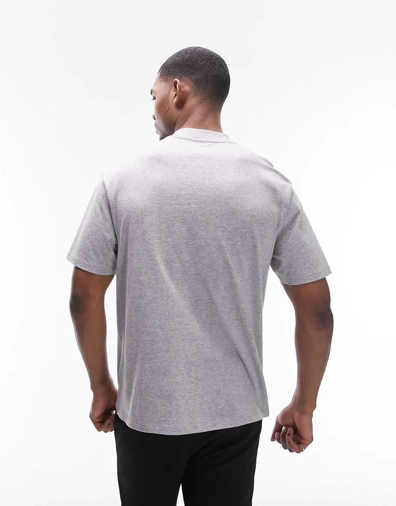 Topman oversized fit t-shirt in grey marl