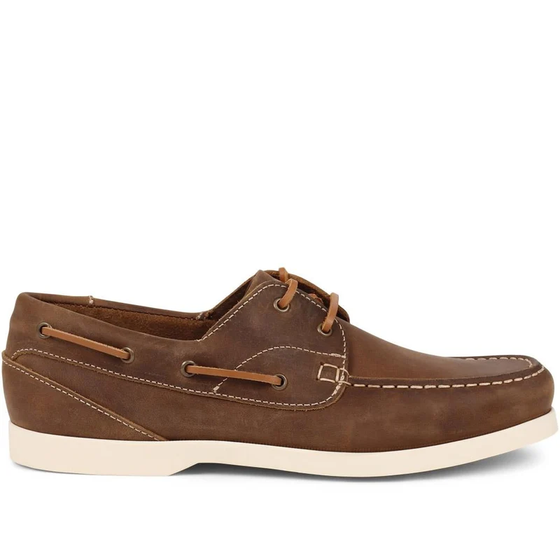 Parsons Leather Boat Shoes - PARSONS / 320 153 - Tan