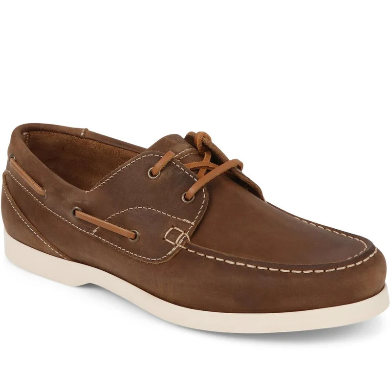 Parsons Leather Boat Shoes - PARSONS / 320 153 - Tan