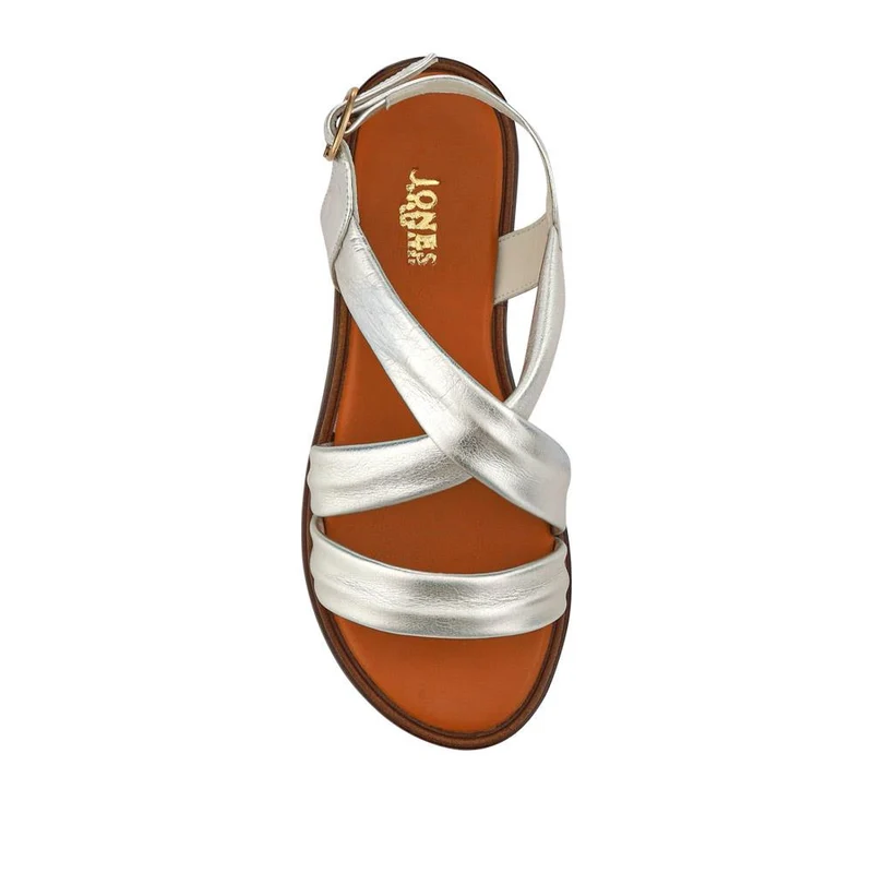 Haliwide Leather Wide-Fitting Sandals - HALIWIDE / 327 490 - Silver