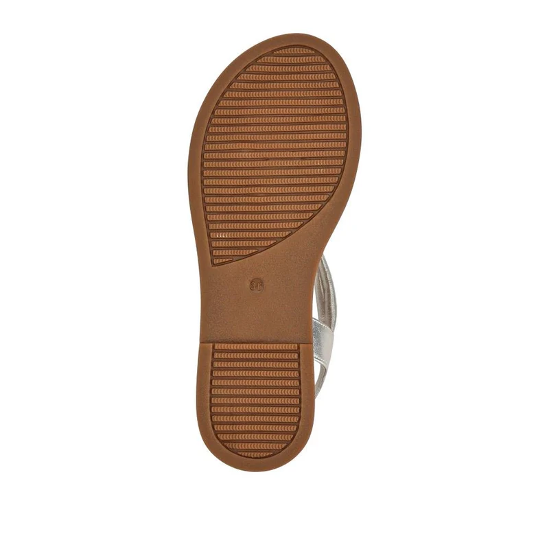 Haliwide Leather Wide-Fitting Sandals - HALIWIDE / 327 490 - Silver