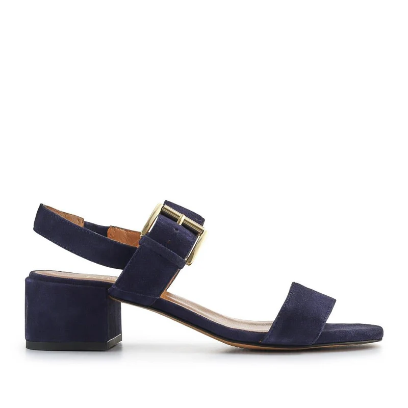 Kassidy2 Smart Block-Heel Sandals - KASSIDY2 / 327 390 - Navy Suede