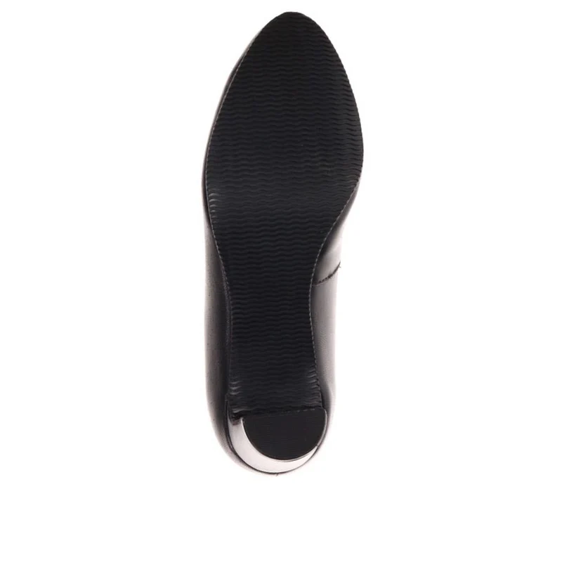 ZoeyWide Leather Court Shoes - ZOEYWIDE / 325 774 - Black Leather