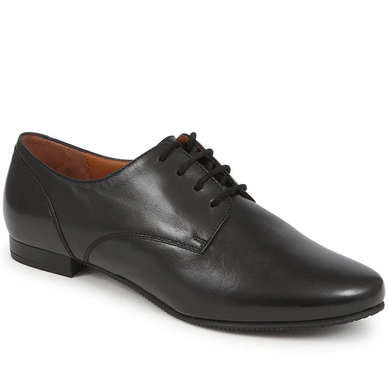 Tanaya Leather Derby Shoes - TANAYA / 325 770 - Black