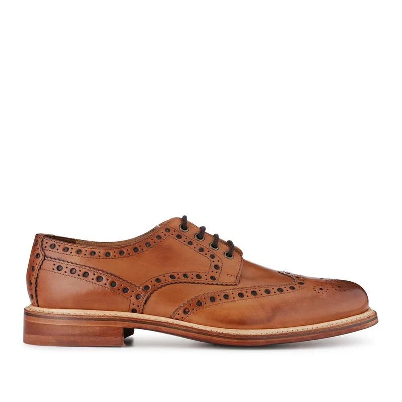 Bushwick1 Goodyear Welted Leather Brogues - BUSHWICK1 / null - Tan