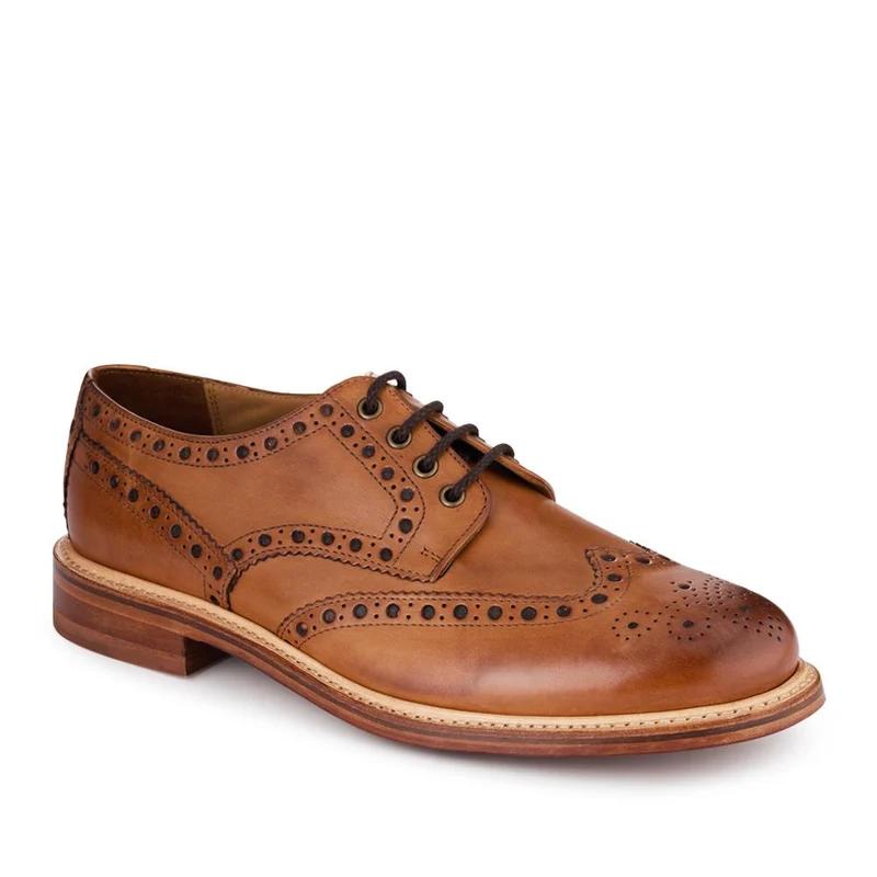 Bushwick1 Goodyear Welted Leather Brogues - BUSHWICK1 / null - Tan