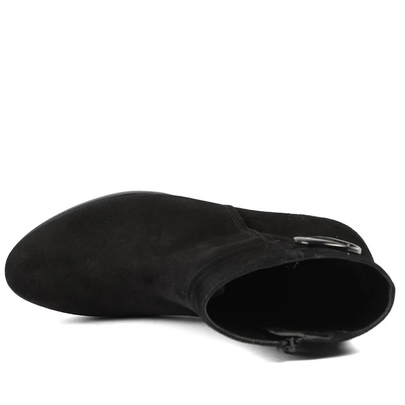 Gabor Wide Fit Leather Block Heel Ankle Boots - GAB42547 / 329 078 - Black Suede