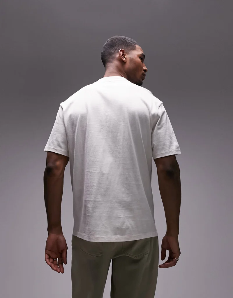 Topman oversized fit t-shirt in ecru
