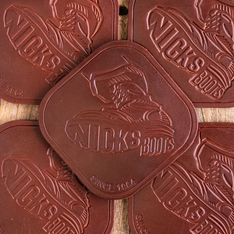 Nicks Stomp Coaster(In-Stock) - 12-15oz Wickett & Craig Belt Leather | Set of 5