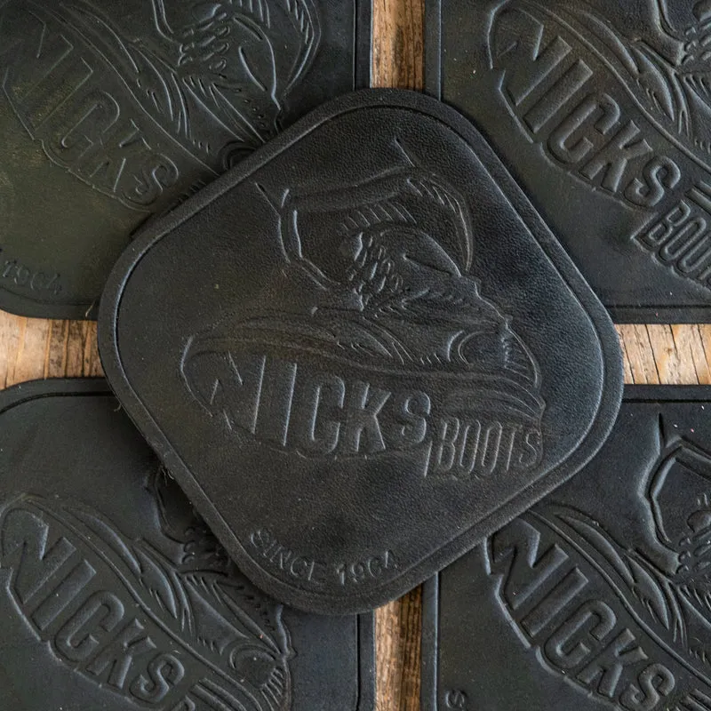 Nicks Stomp Coaster(In-Stock) - 12-15oz Wickett & Craig Belt Leather | Set of 5