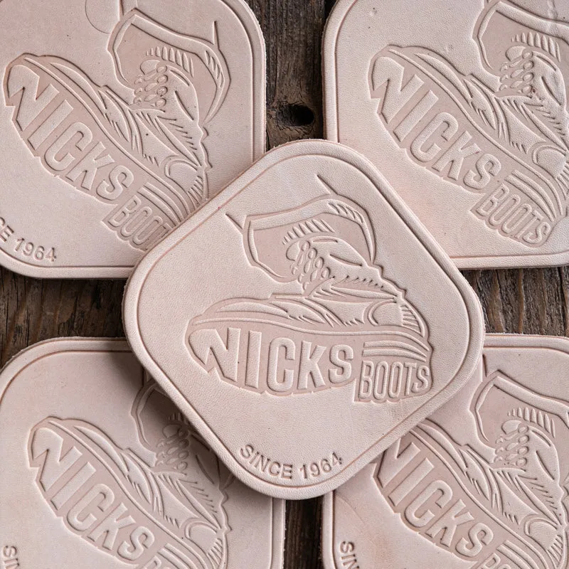 Nicks Stomp Coaster(In-Stock) - 12-15oz Wickett & Craig Belt Leather | Set of 5