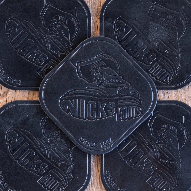 Nicks Stomp Coaster(In-Stock) - 12-15oz Wickett & Craig Belt Leather | Set of 5