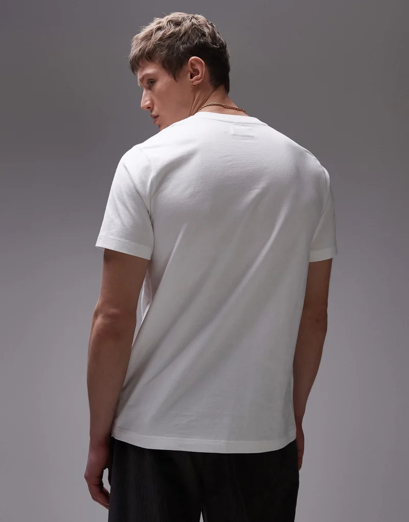 Topman 2 pack regular fit t-shirt in black and white