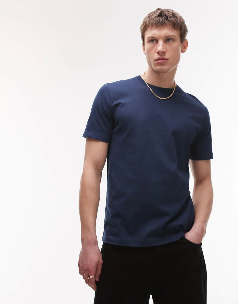 Topman regular fit t-shirt in navy