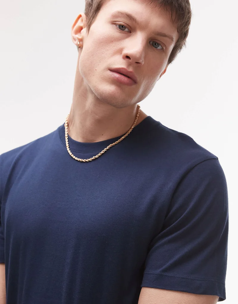 Topman regular fit t-shirt in navy