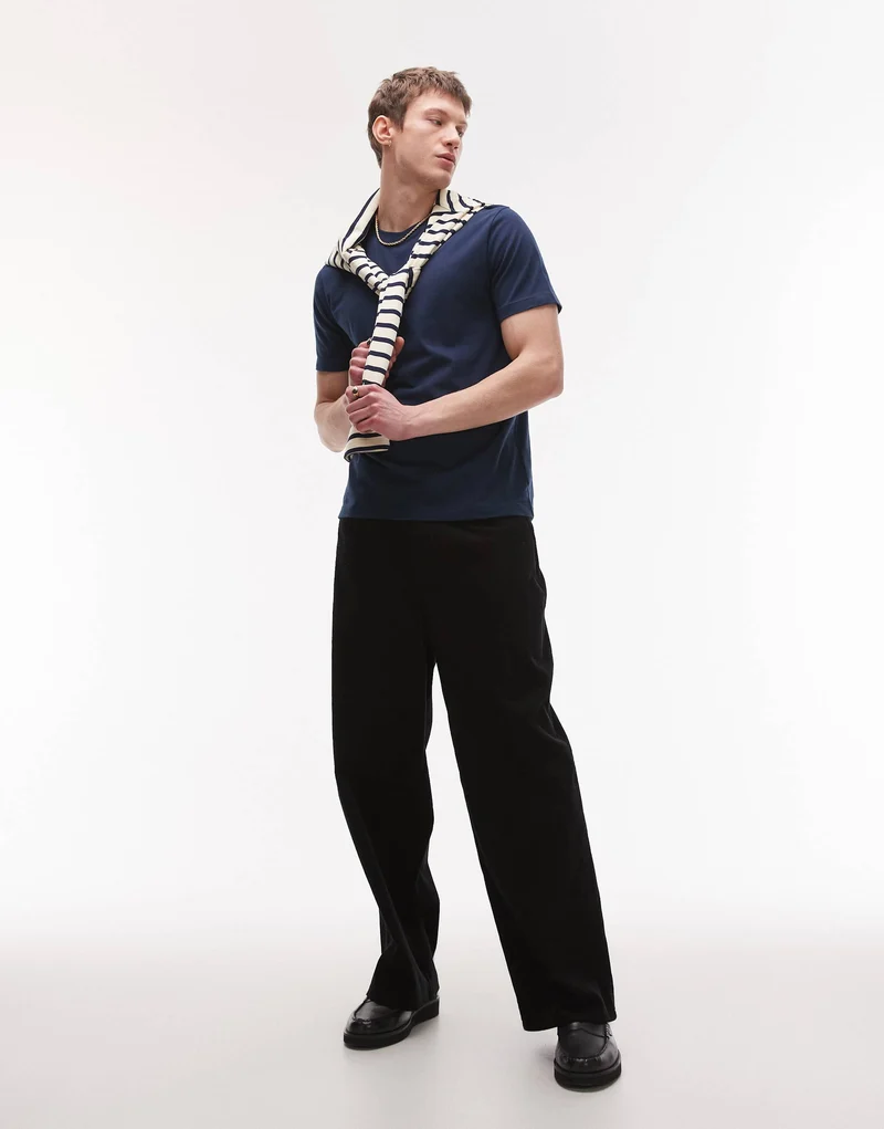 Topman regular fit t-shirt in navy