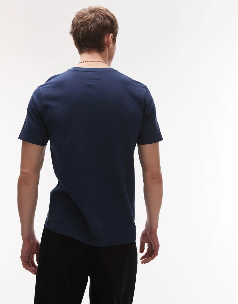 Topman regular fit t-shirt in navy