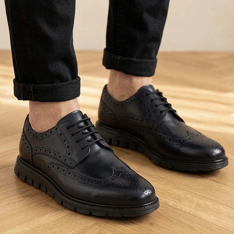 LondonCity2 Brogue Derby Shoes - LONDONCITY2 / 324 967 - Black