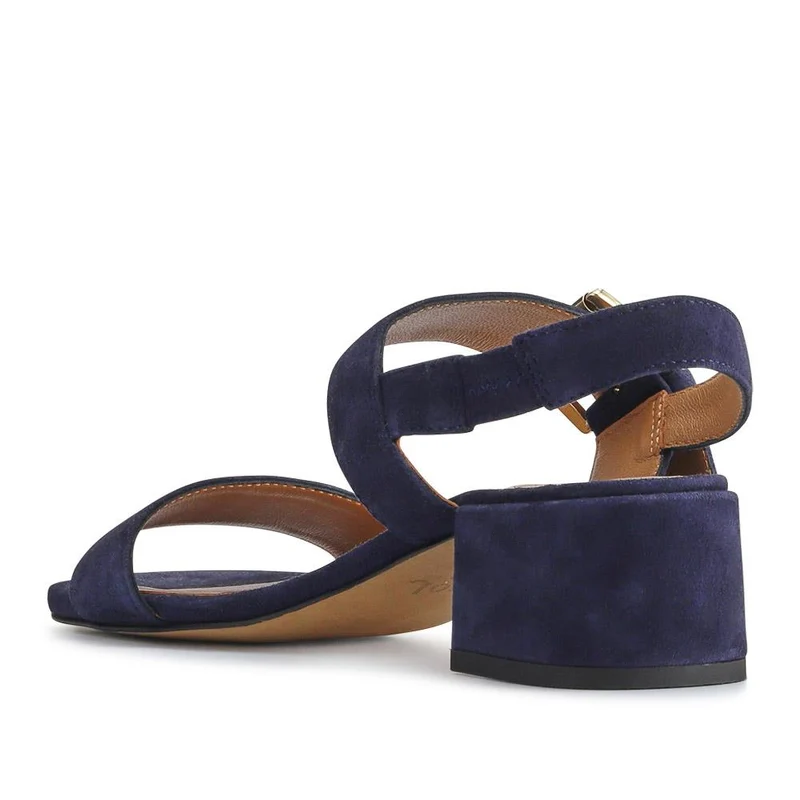 Kassidy2 Smart Block-Heel Sandals - KASSIDY2 / 327 390 - Navy Suede