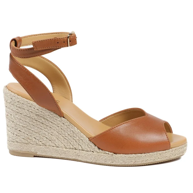 Leather Wedge-Heeled Sandals - MARCHESA / 327 169