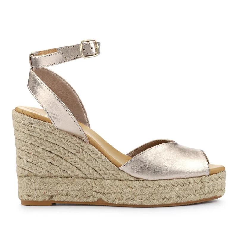 Leather Wedge-Heeled Sandals - MARCHESA / 327 169