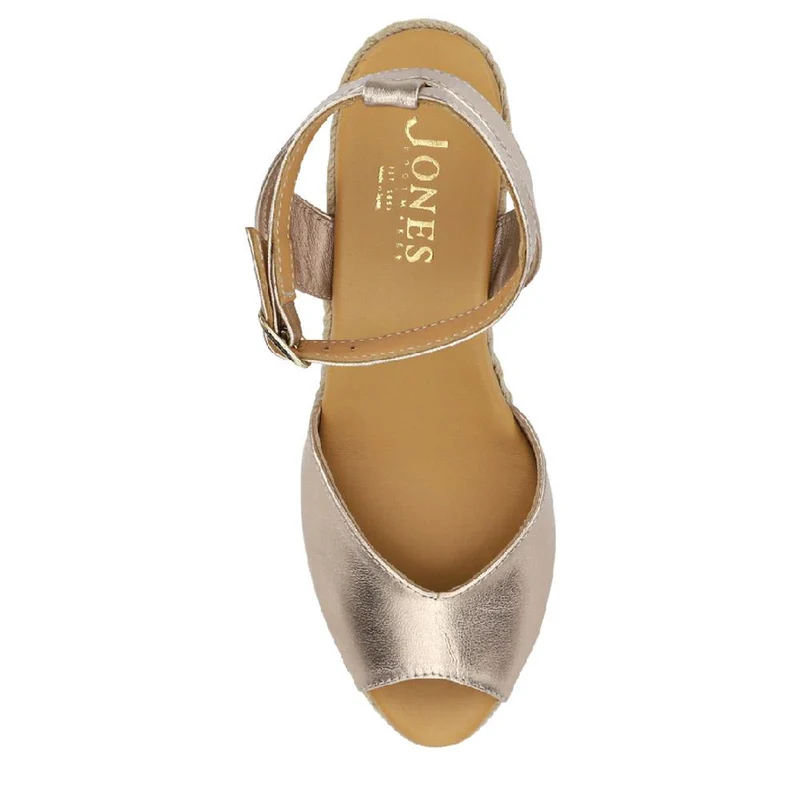 Marchesa Leather Wedge-Heeled Sandals - MARCHESA / 327 169 - Gold Leather