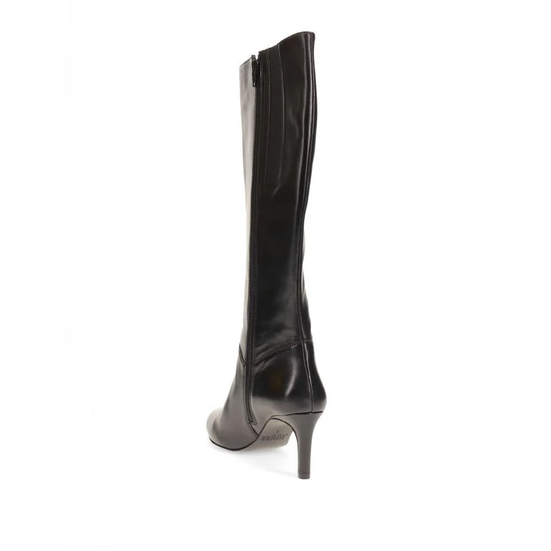 Callee Leather Stiletto Long Boots - CALLEE / 325 951 - Black Leather