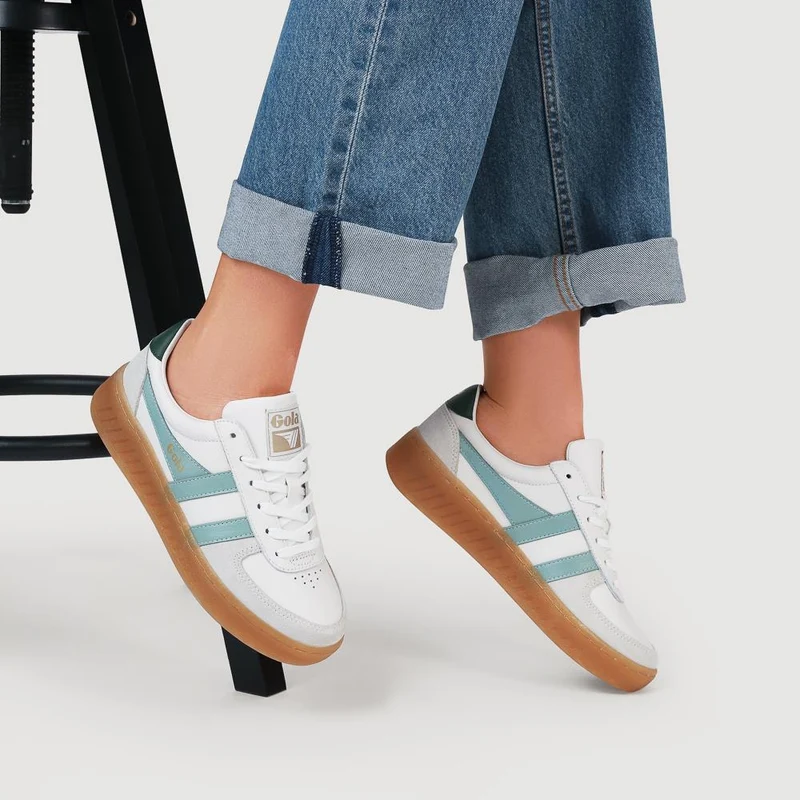 Gola Grandslam Elite Leather Trainers - JAC41501 / 326 752 - White-Green