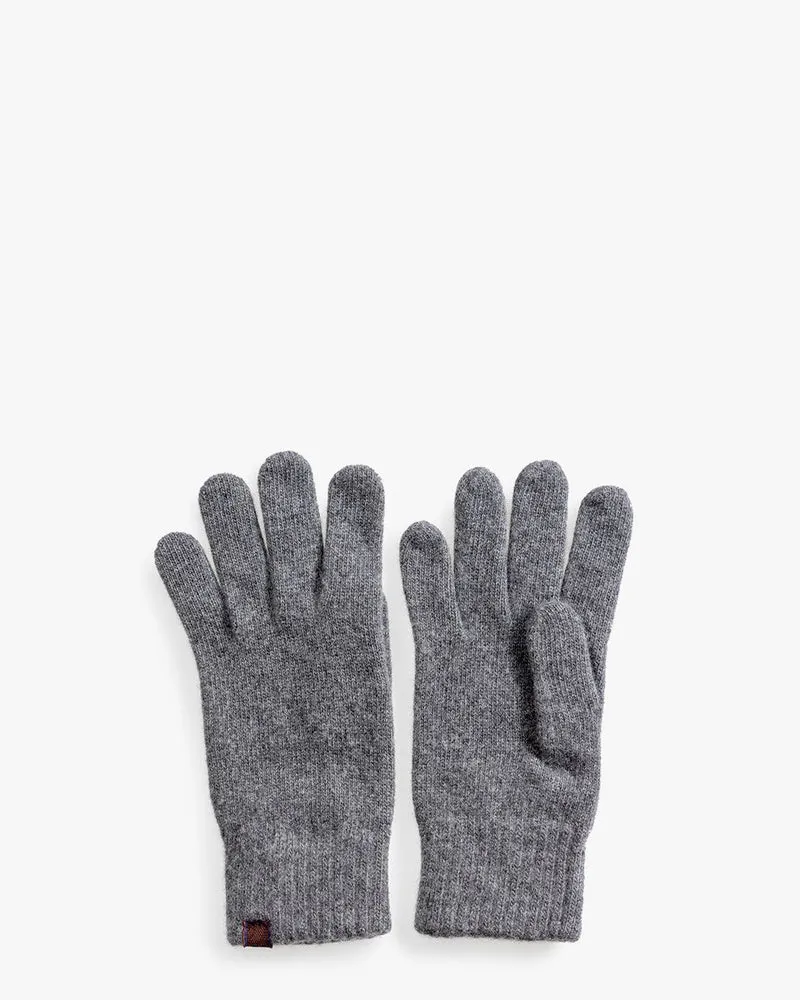 Handschuhe wolle grau