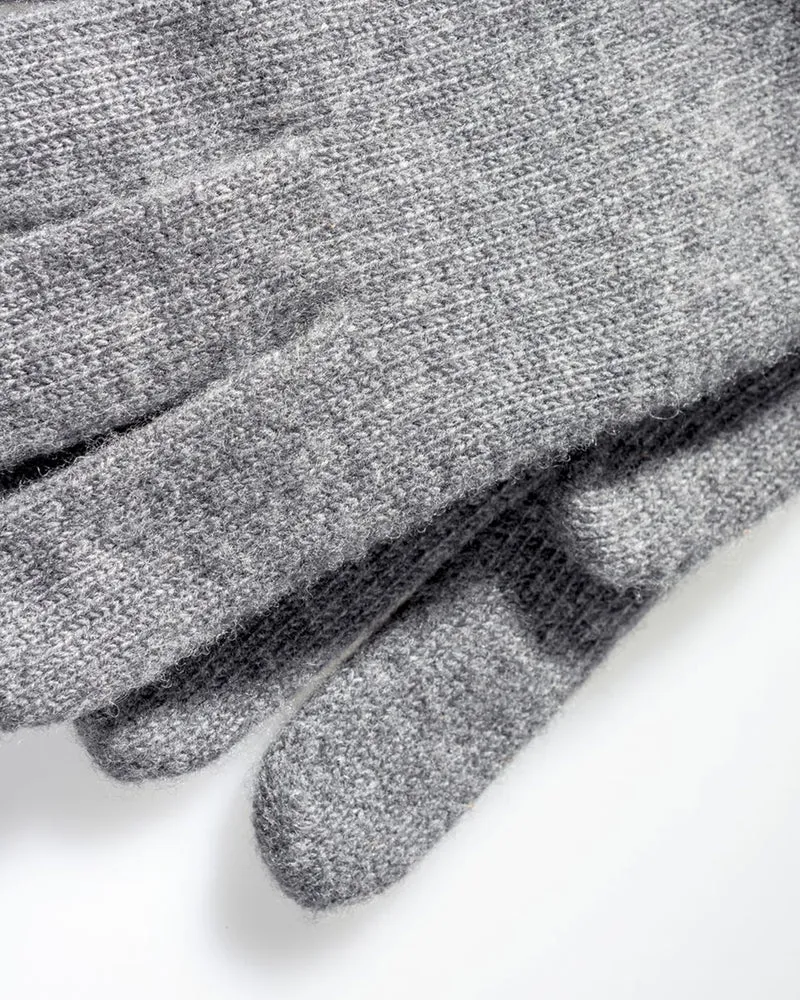 Handschuhe wolle grau
