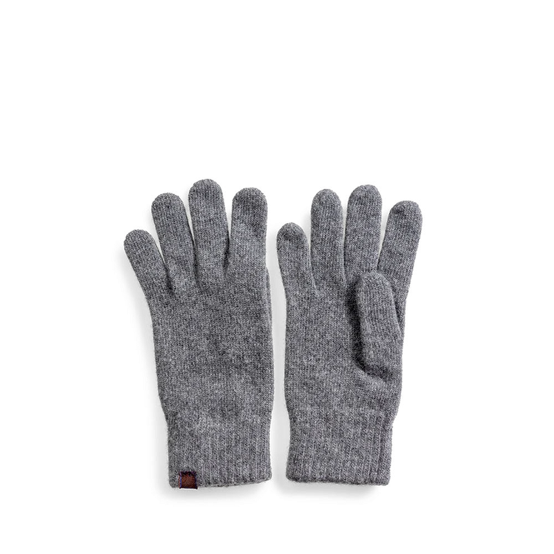 Handschuhe wolle grau
