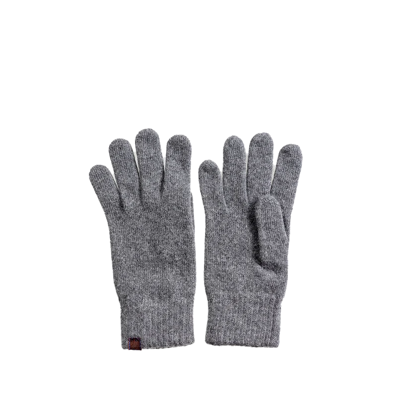 Handschuhe wolle grau
