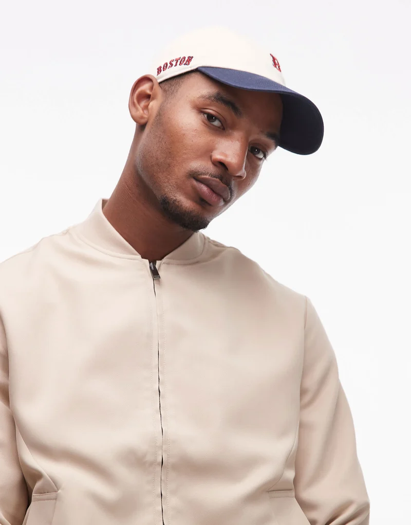 Topman lightweight bomber jacket in beige