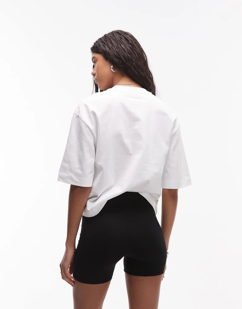 Topshop cropped legging short in black