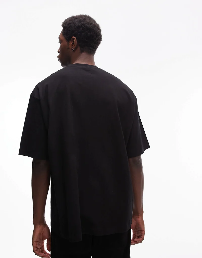 Topman extreme oversized fit t-shirt in black