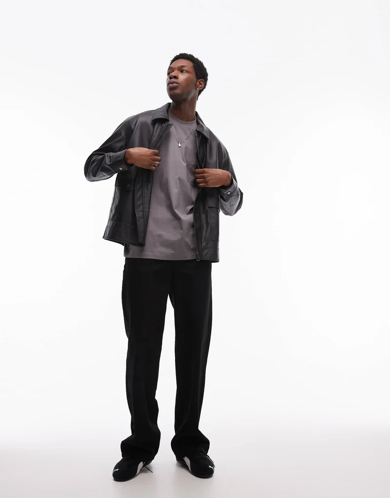 Topman extreme oversized fit t-shirt in mid grey
