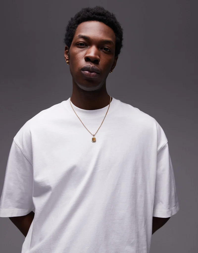 Topman extreme oversized fit t-shirt in white
