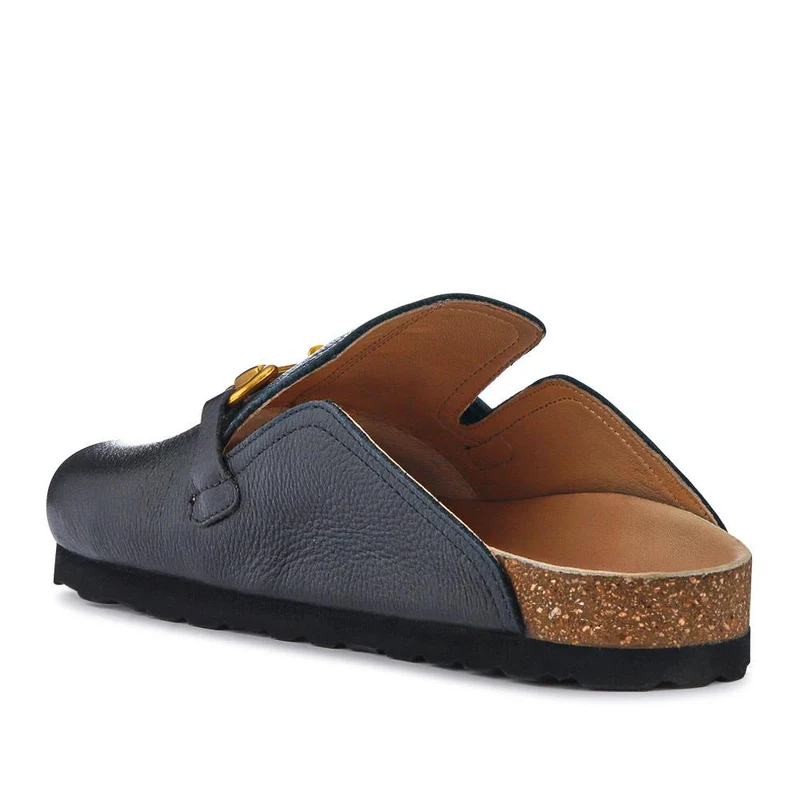 Geona Leather Mules - GEONA / 327 144 - Black