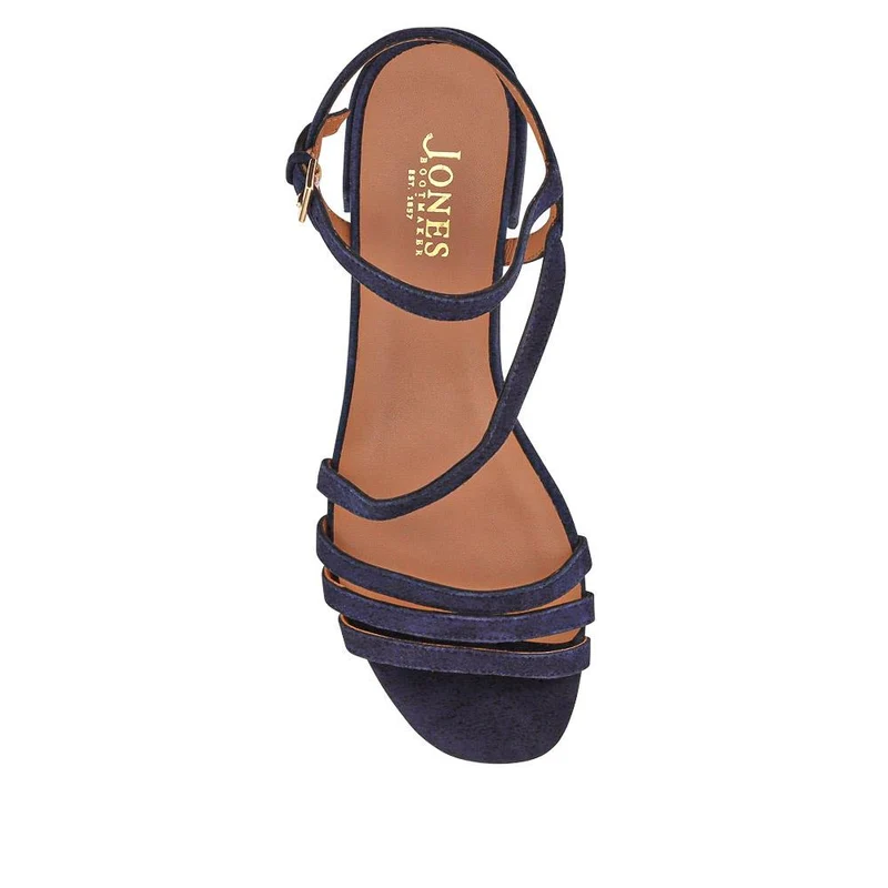 Ginette2 Heeled Leather Sandals - GINETTE2 / 325 061 - Navy
