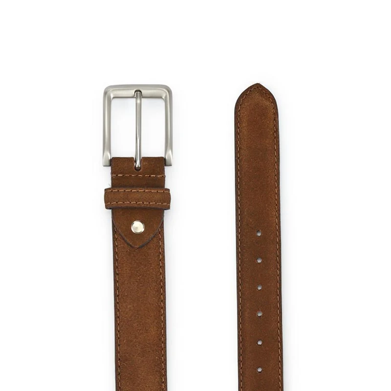 Unison Leather Belt - UNISON / 327 155 - Dark Brown Suede