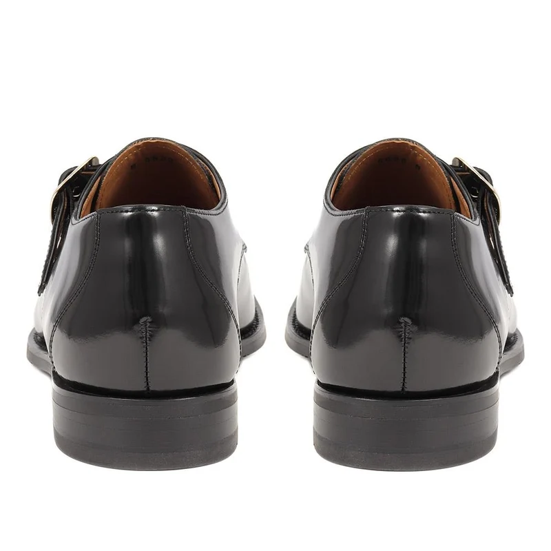 Aidan Goodyear Welted Leather Monk Shoes - AIDAN / 325 309 - Black