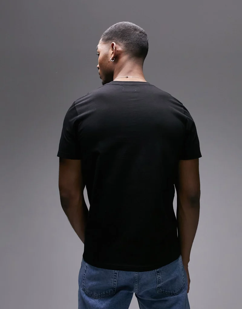 Topman regular fit t-shirt in black