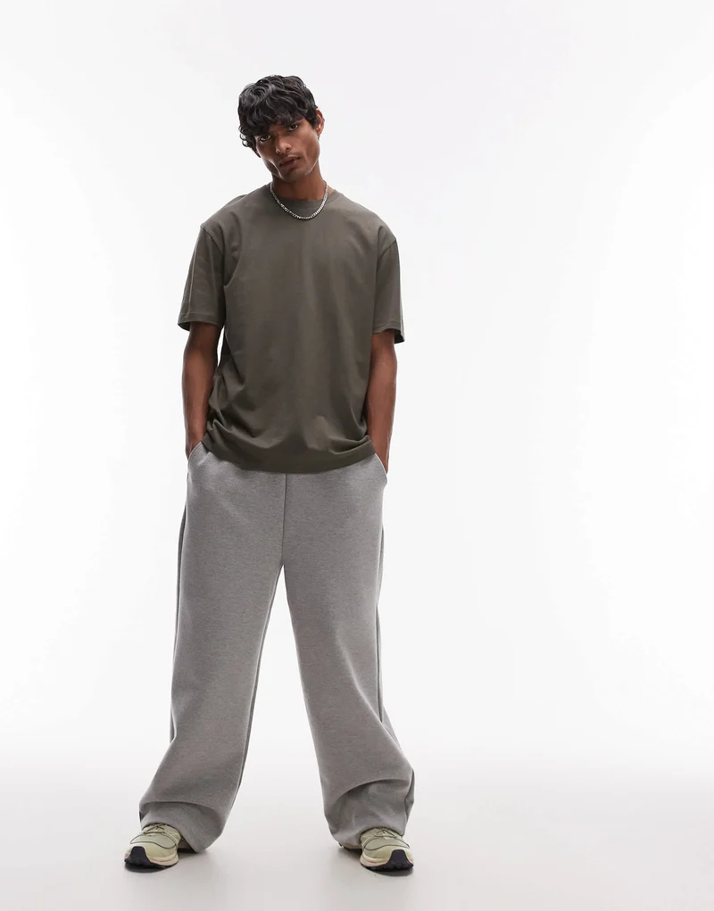 Topman oversized fit t-shirt in khaki