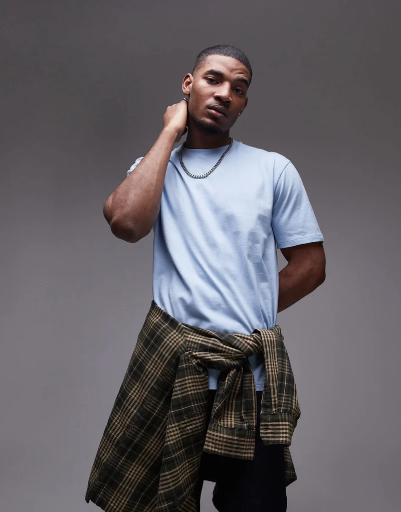 Topman oversized fit t-shirt in blue