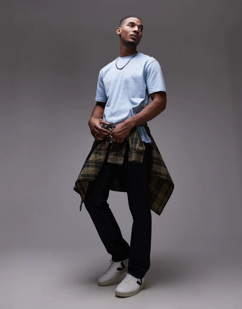 Topman oversized fit t-shirt in blue