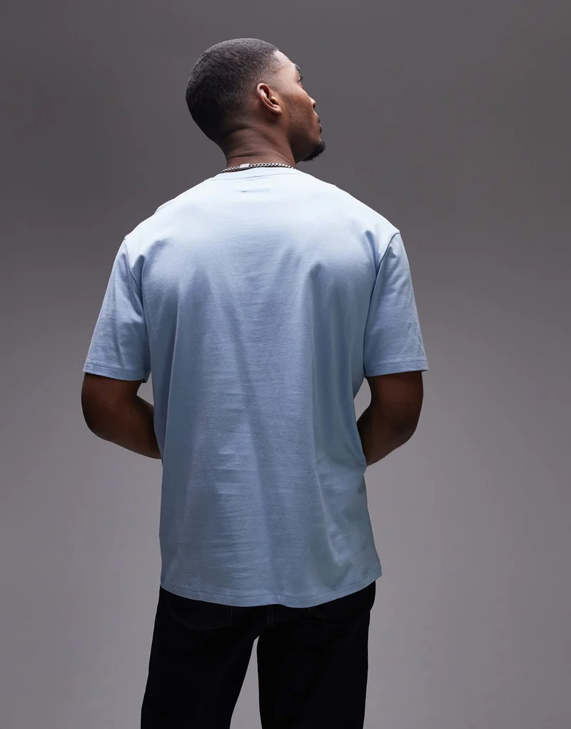 Topman oversized fit t-shirt in blue