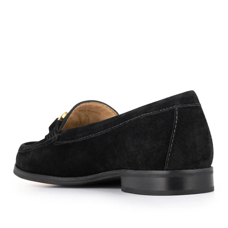 Lex Suede Leather Loafers - LEX / 328 249 - Black Suede