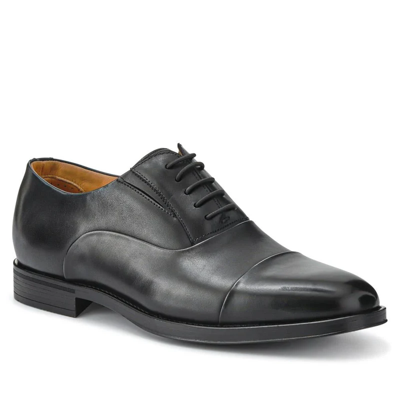Maloney Wide Fit Smart Leather Oxfords - MALONEY / 327 067 - Black