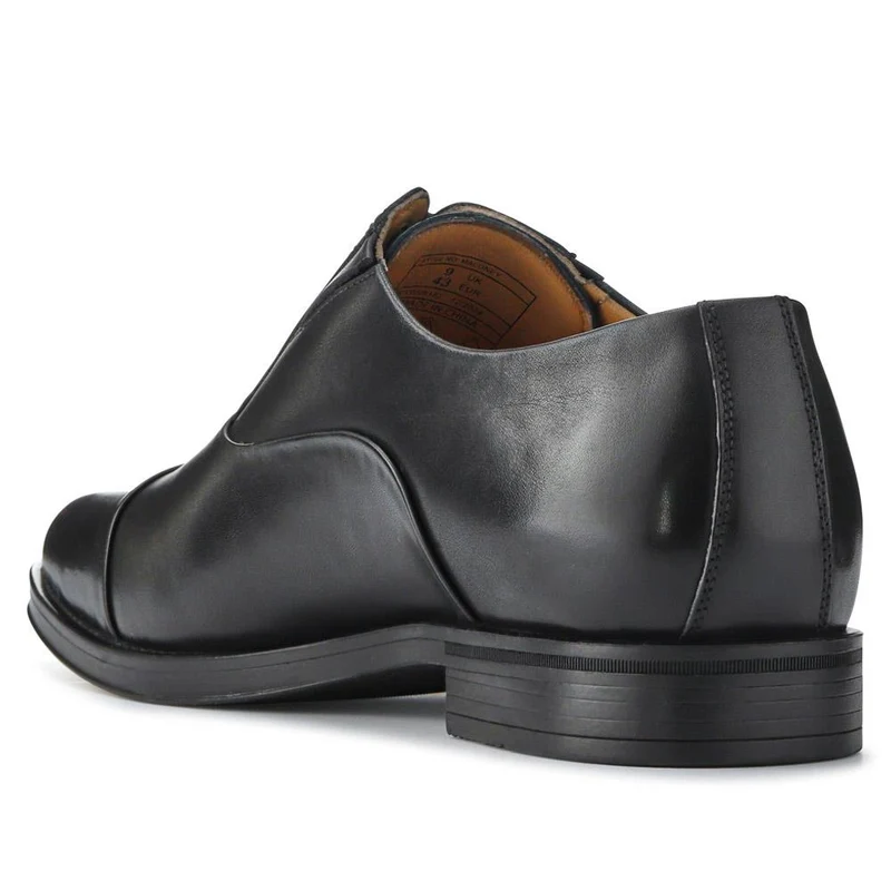 Maloney Wide Fit Smart Leather Oxfords - MALONEY / 327 067 - Black